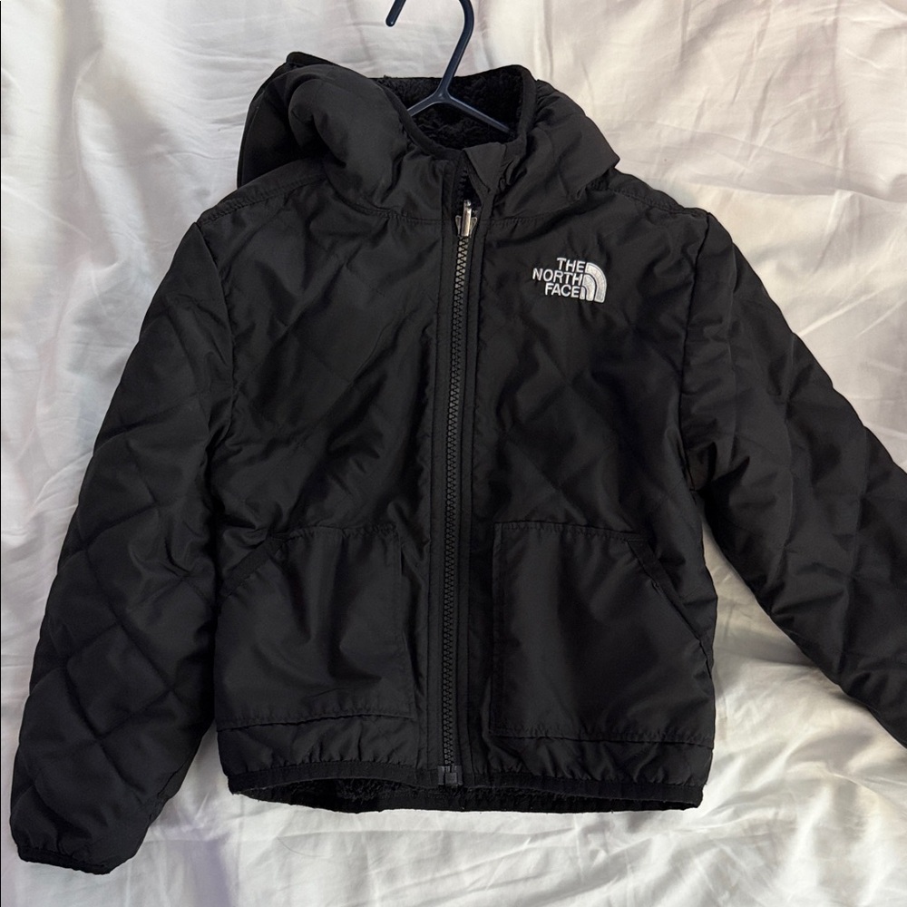 The North Face Black toddler Quilted Jacket reversible